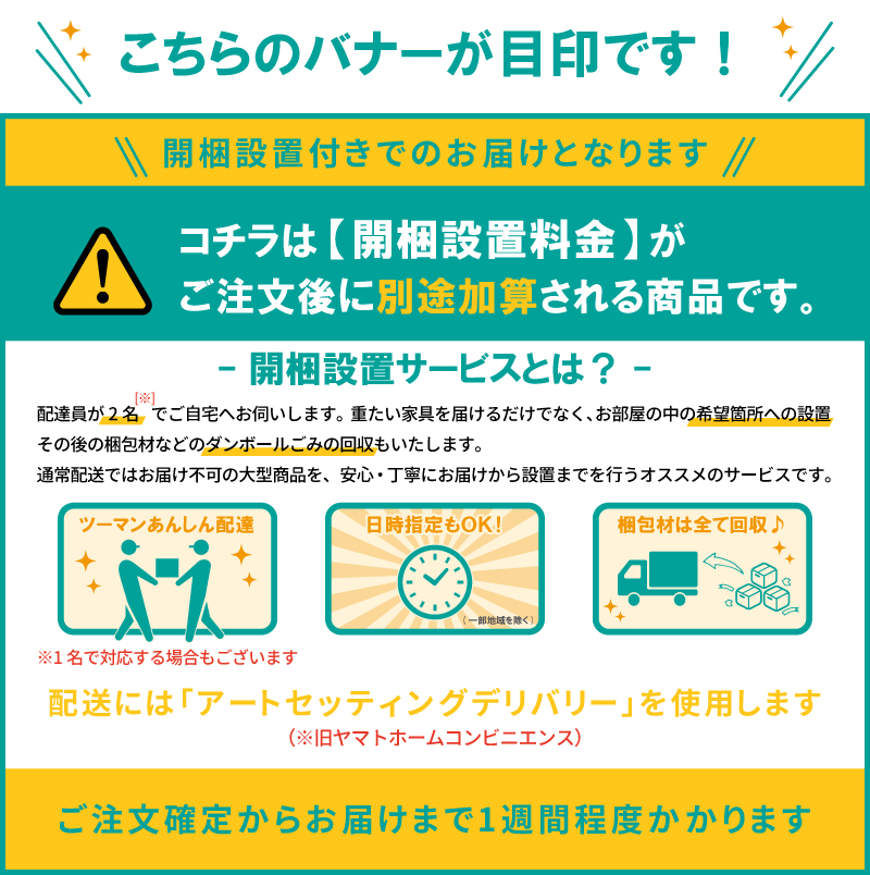 開梱設置マーク