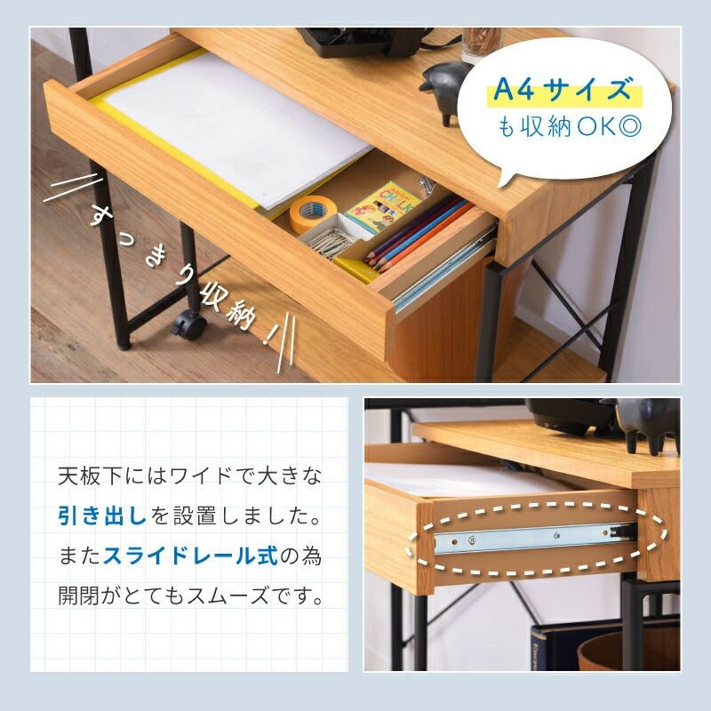 デスクワゴン サイドワゴン キャスター付き サイドテーブル ナイト