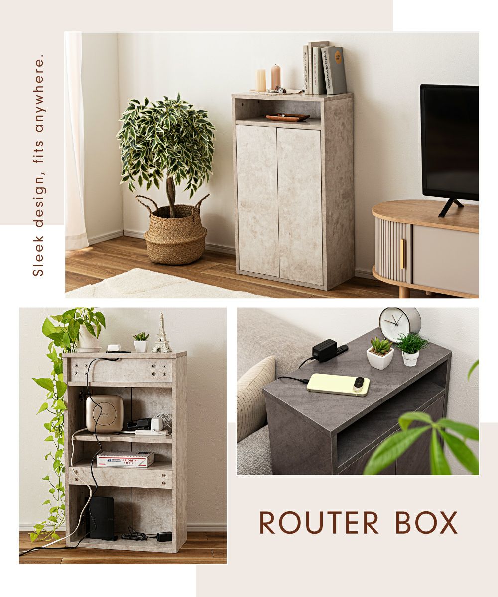 ルーターボックス 収納 棚 ウッドシェルフ ラック 高さ82cm 幅48 ルーターボックス 収納 棚 ウッドシェルフ ラック 高さ82cm 幅48
