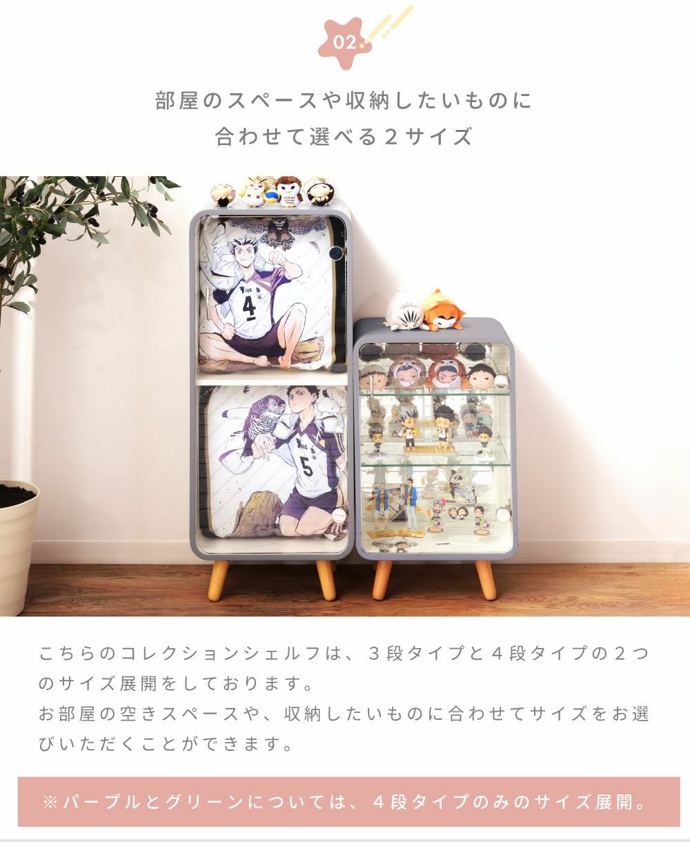 パーツ棚4段現物確認後の購入可能です 本体 ＋ LED（RGB）セット 】コレクションラック レギュラー ハイ