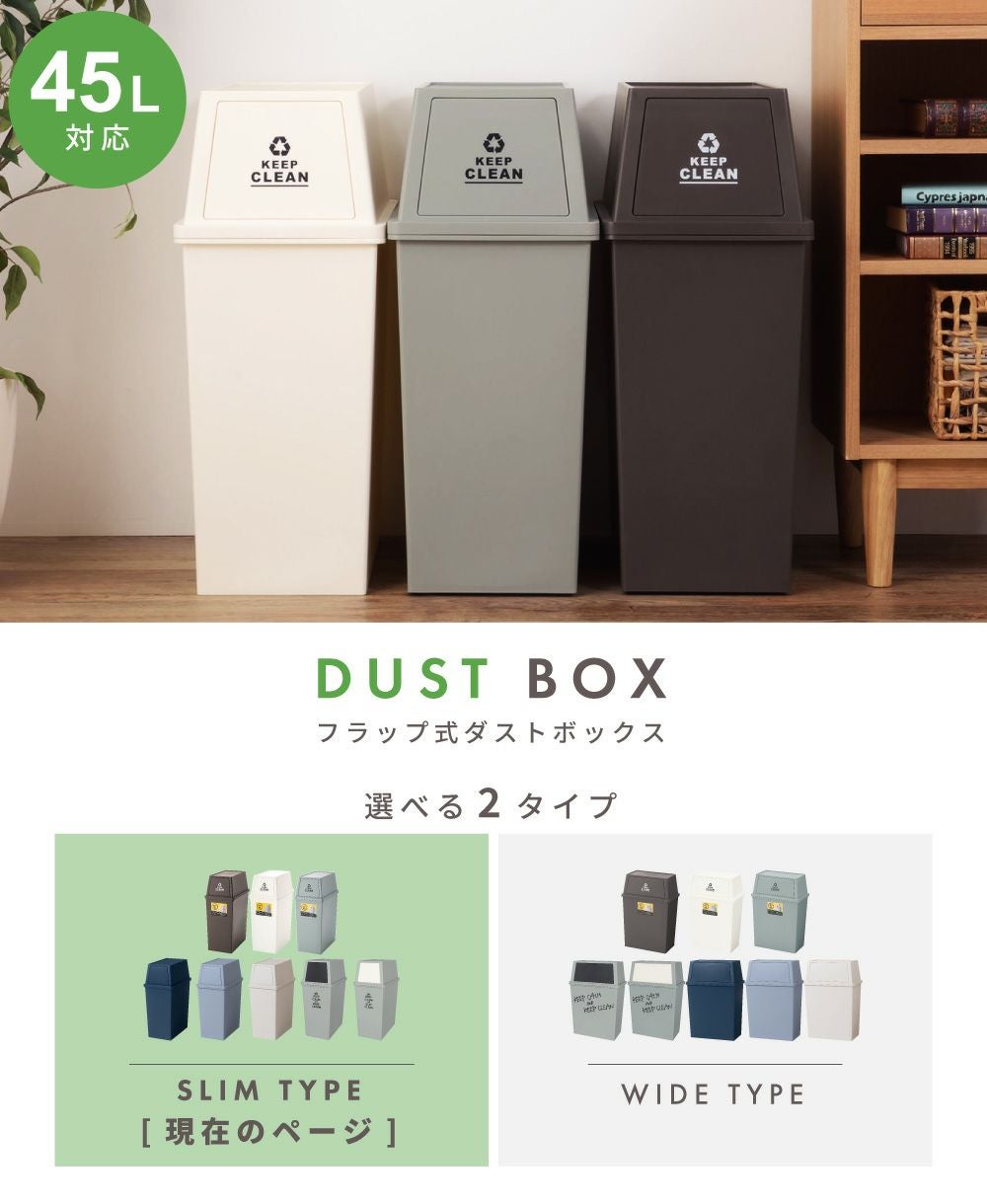 ゴミ箱 45リットル 2個セット おしゃれ ごみ箱 屋外 スリム 分別 ふた