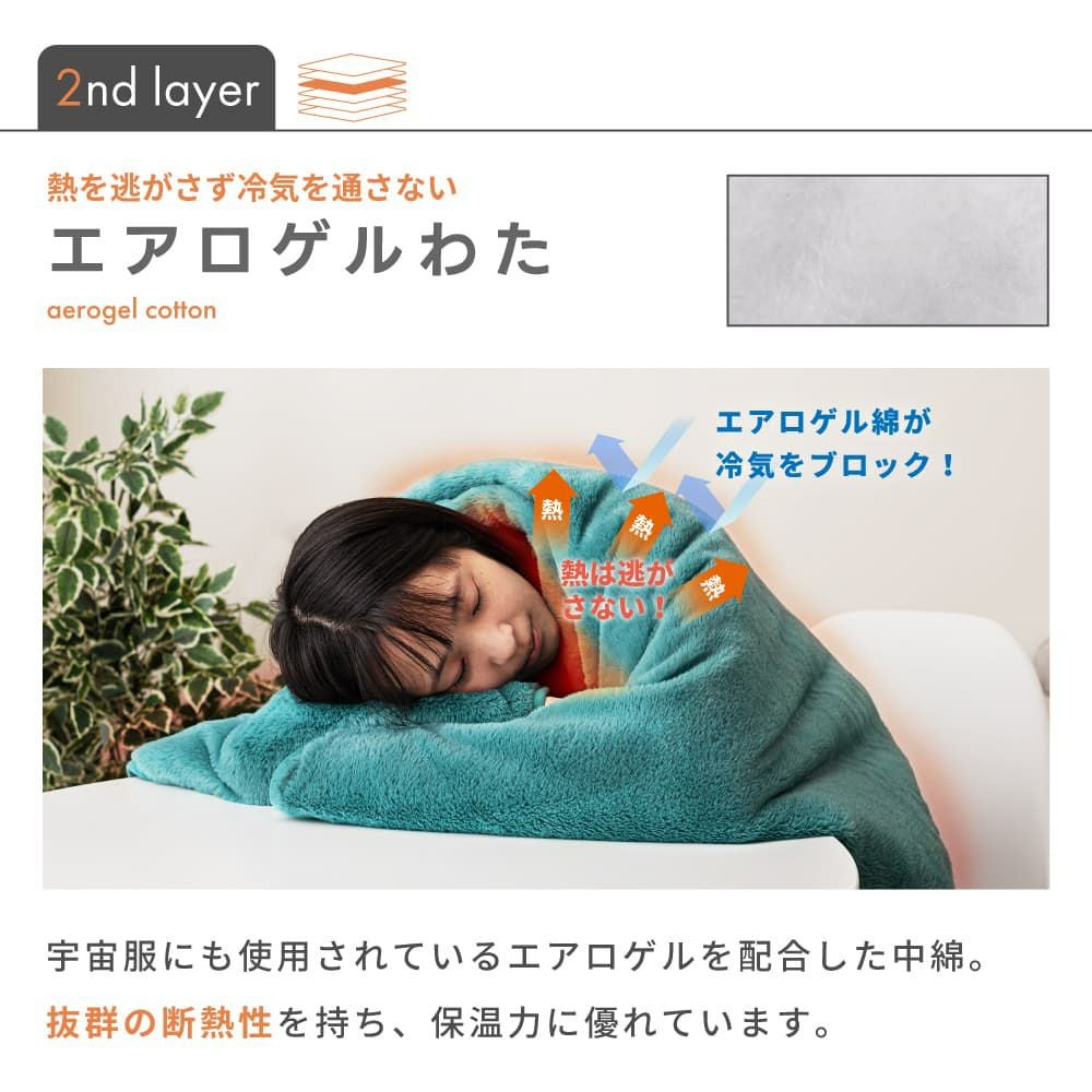 エアロゲル ブランケット 6WAY 着る毛布 140×60cm 膝掛け | AZUMAYA
