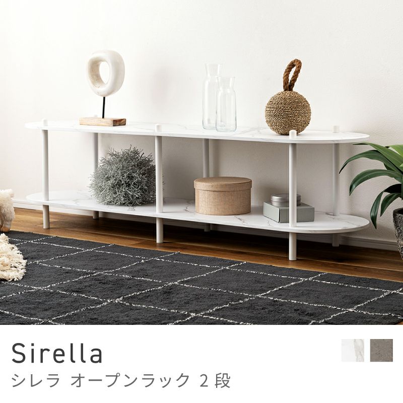 オープンラック 2段 ラック シェルフ 薄型 スリム 低め 収納棚