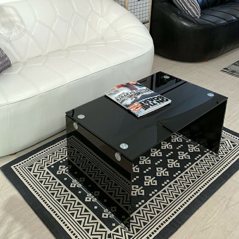 ガラステーブル 幅76cm ローテーブル センターテーブル コーヒー