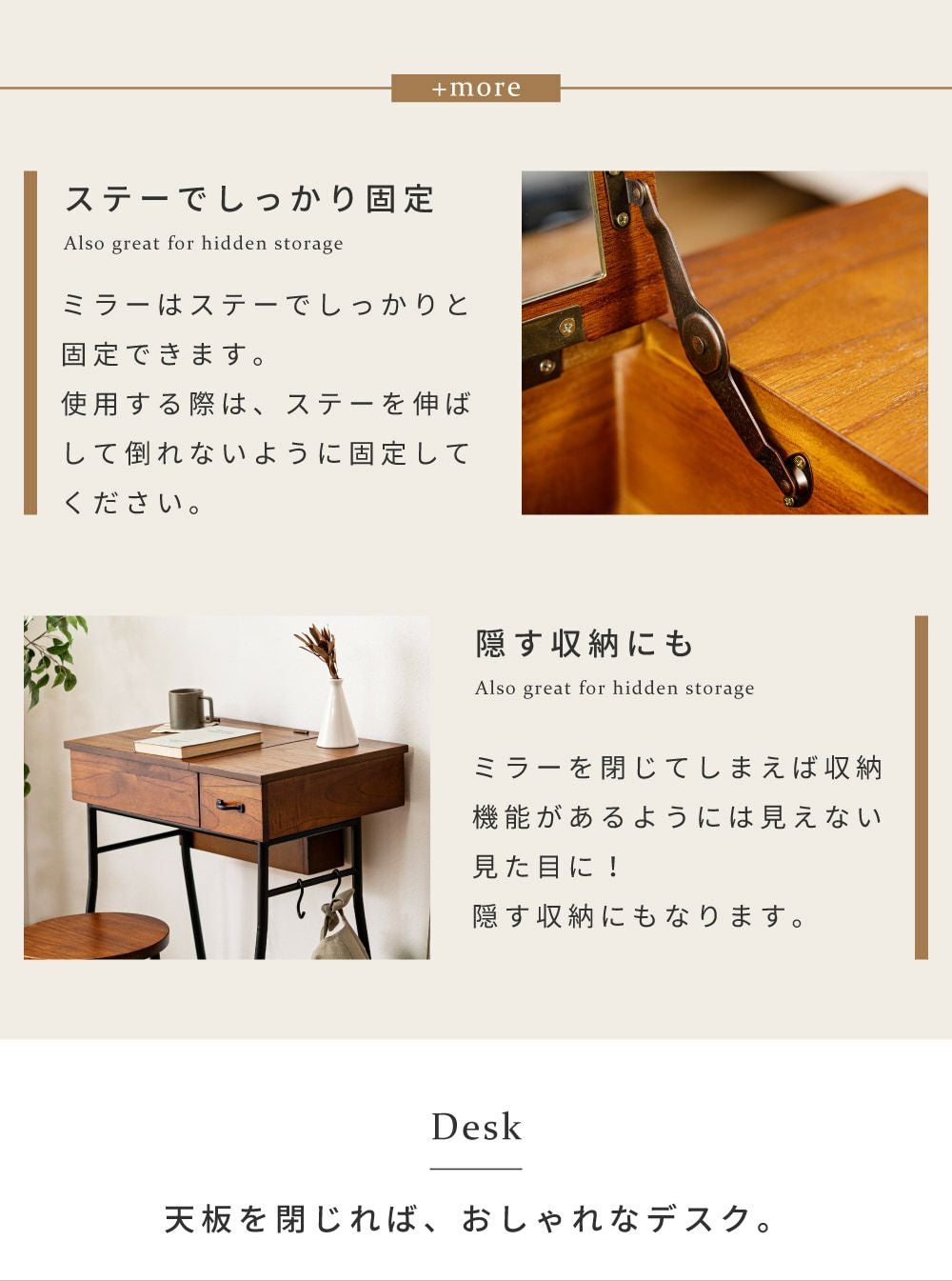 ドレッサー 2点セット 幅60cm 鏡台 スツール付 椅子 セット チェア