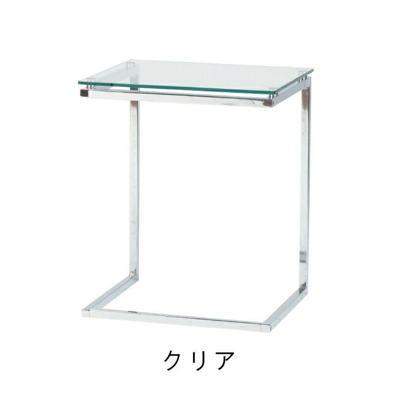 サイドテーブル テーブル ガラス 机 おしゃれ ガラス天板 クリア