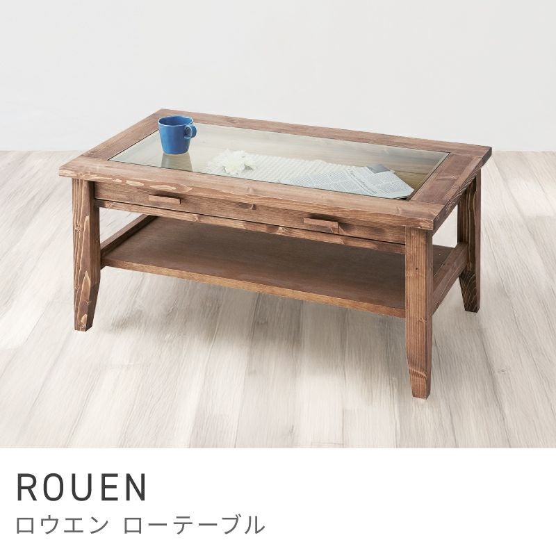ローテーブル リビングテーブル 幅90cm 見せる収納 ガラステーブル