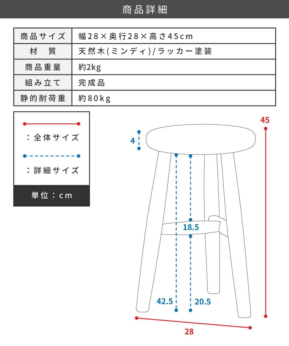 スツール チェア 椅子 イス いす おしゃれ 北欧 丸 円形 サークル 丸型