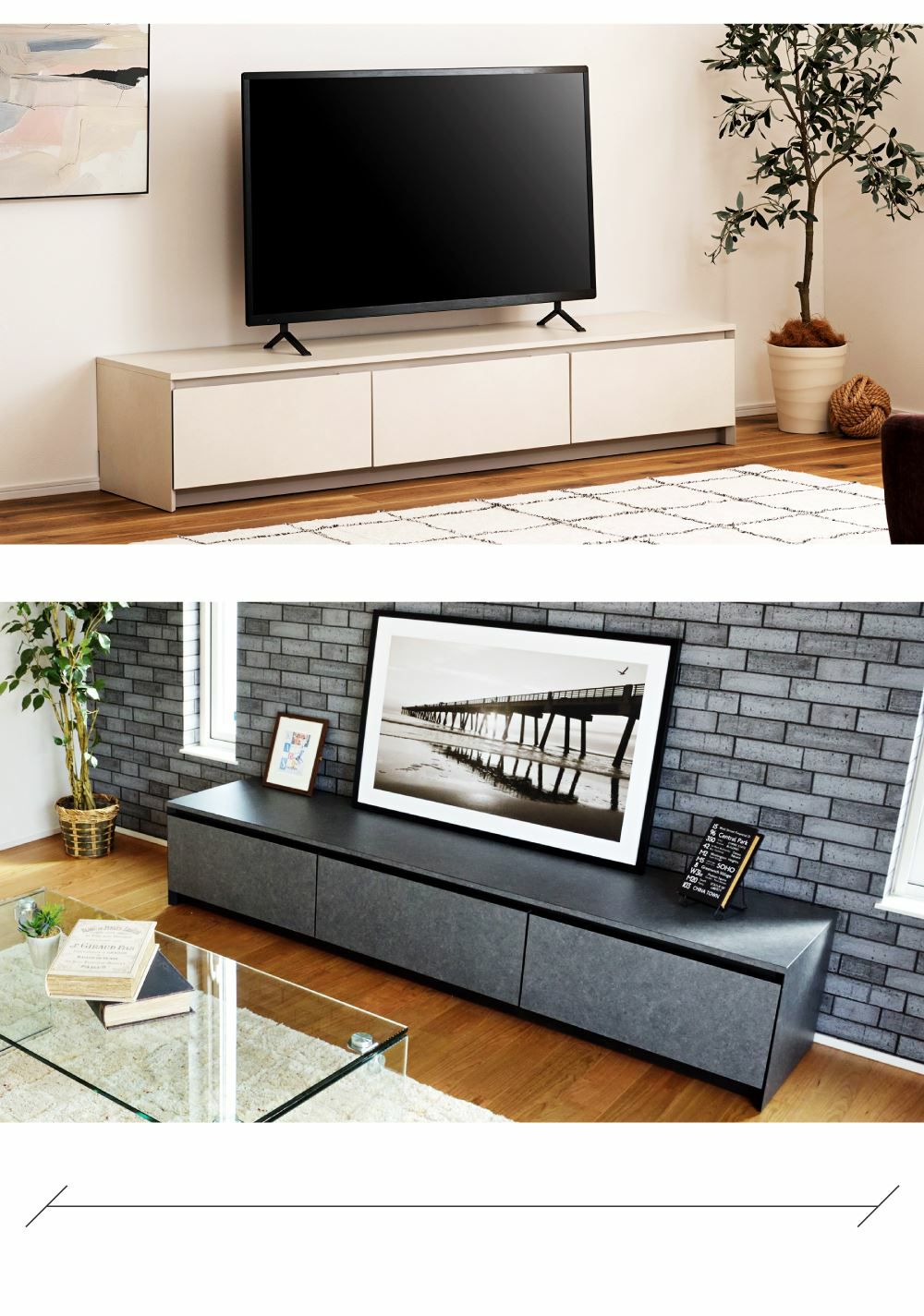 ローボード テレビボード テレビ台 TV おしゃれ 北欧 モダン モルタル