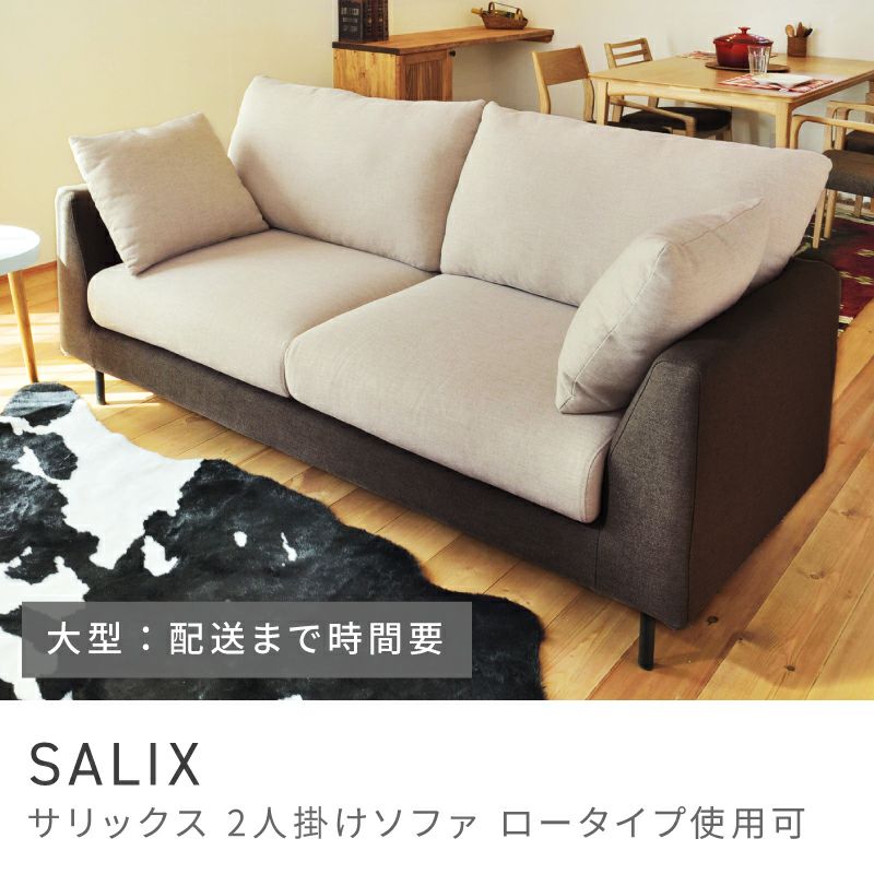 開梱設置サービス] ソファ 二人掛け 幅173cm 2WAY カバーリング｜SALIX
