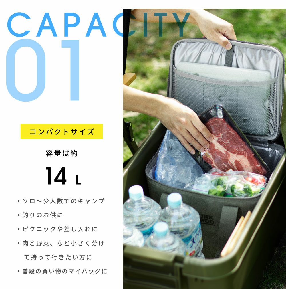 クーラーボックス 14L トランクカーゴ対応 2WAY 手提げ 肩掛け | AZUMAYA