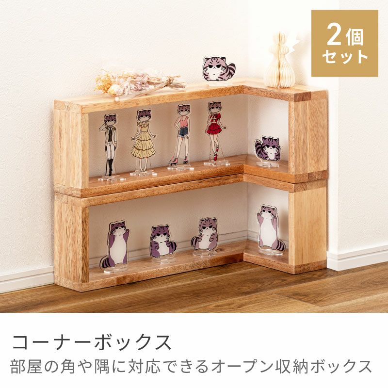 コレクションボックス 2個セット オープンラック コーナーラック 収納