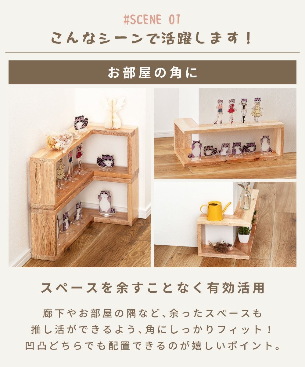 コレクションボックス 2個セット オープンラック コーナーラック 収納