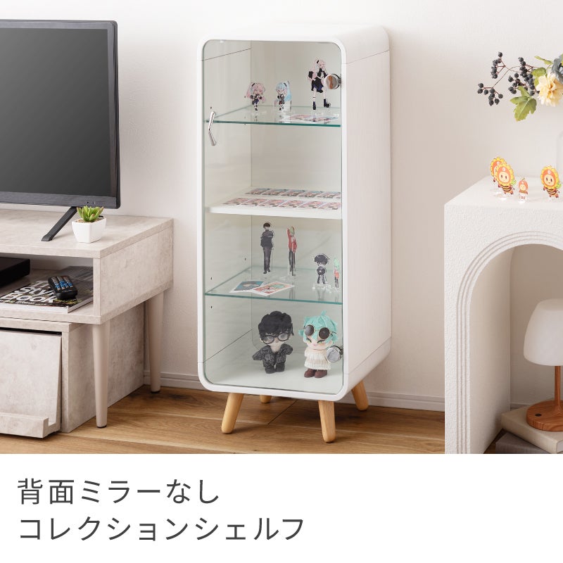 コレクションシェルフ 4段 背面ミラーなし ケース ガラス 推し活 棚 コレクションシェルフ 4段 背面ミラーなし ケース ガラス 推し活 棚