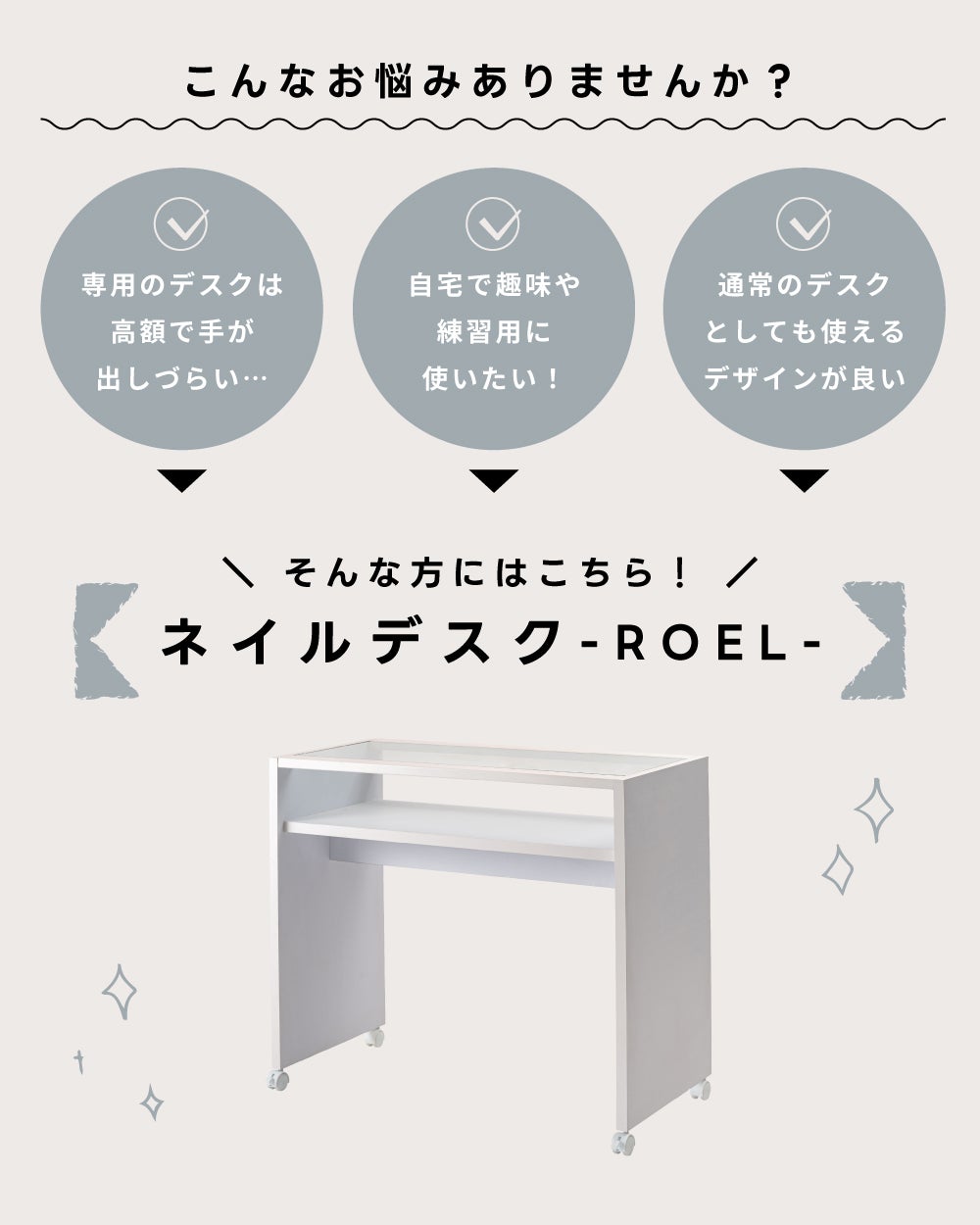デスク単体orワゴンセット] ネイルデスク ネイル デスク ワゴン