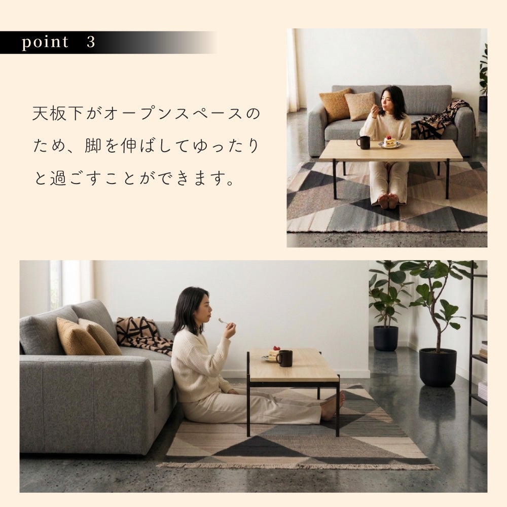 リビングテーブル センターテーブル ローテーブル 2人 2人掛け